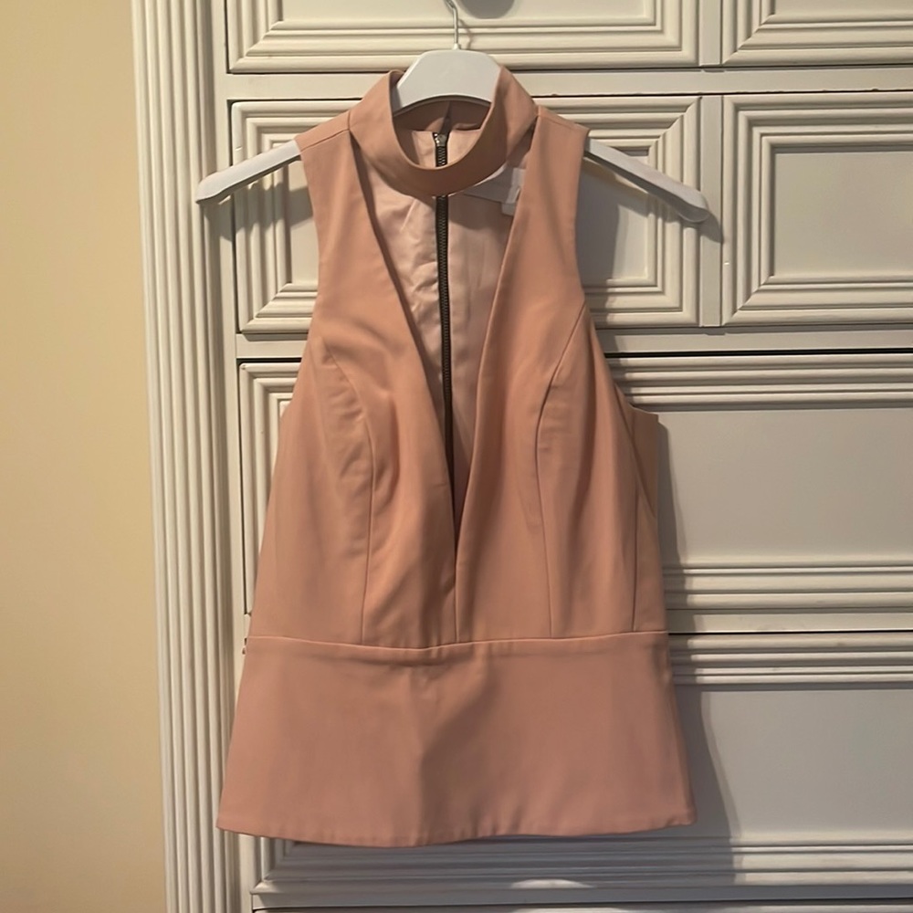 Michelle Mason Plunge Peplum top